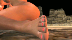 3d porn with yummy babe blowing dicks on little people