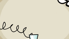 Cute cartoon girl with big melons in the dirty Ernie's show