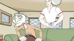 The dirty Ernie shows his dick to a sexy redhead | Dirty Ernie