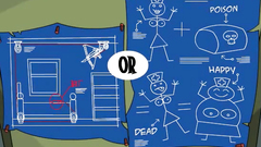 The dirty Ernie fucks a busty redhead with a pack on her head