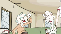 Sexy redhead cartoon banged in the jungles