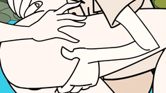 Sexy redhead cartoon banged in the jungles