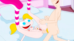 Kinky cartoon heroines fucking one older dude
