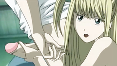 Ryuk fucks an amazing Misa Aname in her mouth and twat | Death Note porn