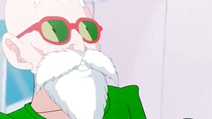 Two Dragon ball guys pump one hot blue haired cutie