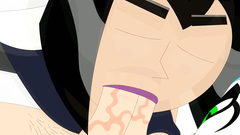 Emo cartoon sluts give head to a hung male