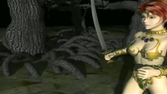 Sexy 3d girl is getting impregnated by a horny bug-like monster