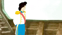 This horny price came to cum in the mouth of a cute mermaid Ariel