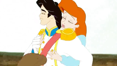 This horny price came to cum in the mouth of a cute mermaid Ariel