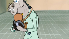 Ren and Stimpy comedy movie with busty cartoon nurse