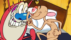 Ren and Stimpy comedy movie with busty cartoon nurse
