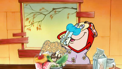 Ren and Stimpy comedy movie with busty cartoon nurse