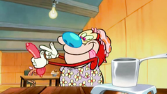 Ren and Stimpy comedy movie with busty cartoon nurse
