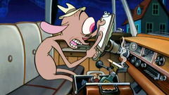 Ren and Stimpy comedy movie with busty cartoon nurse