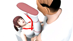 3d babe with huge boobs is banged in her tiny twat