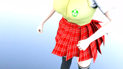 Upskirt in cartoon porn with a slutty school girl