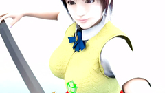 Upskirt in cartoon porn with a slutty school girl