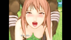 Big hentai Ogre repe young brunette girl warrior