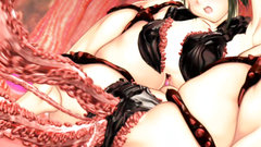 Many 3D evil tentacles penetrate deeply in virgin sweet pussy