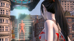 Kinky girl Lumina in extreme holes bang vs three 3D Monsters | Lumina vs 3