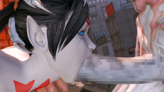 Kinky girl Lumina in extreme holes bang vs three 3D Monsters | Lumina vs 3