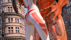 Kinky girl Lumina in extreme holes bang vs three 3D Monsters | Lumina vs 3