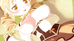 Cute busty anime blonde teen in stockings ride a huge dick