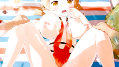 3D hentai blonde teen with shaved pussy in a real horny movie