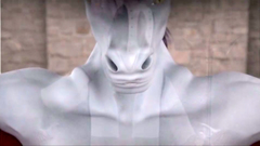 Evil guys and 3D monster bangs cute blonde princess