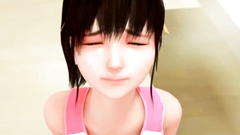 Horny brunette 3d babe loves when her abuse