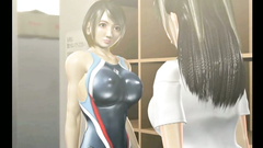 She got out of the pool and went into the locker room sex