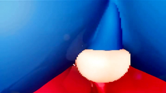 Hot redhead long hair Test Girl in latex costume satisfy sexual needs