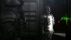 Cute naked babe gets bangs from perverted soldiers