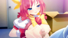 Young redhead with big boobs in extreme gangbag