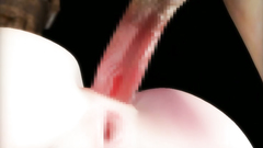 Two sexy young babes with tight pussy and one guy with big cock | 3D Threesome