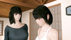 Two girls-demons with amazing hot bodies getting fucked with lucky one