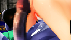 3D Horse pervert hard fucks blonde teen princess in black stockings