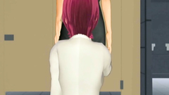 Auburn girl masturbate two dicks of his friends