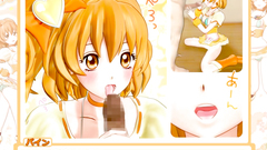 Curly blonde teen babe in sexy blue bikini masturbates her wet pussy