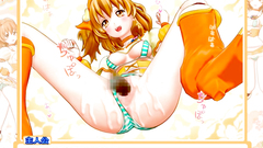 Curly blonde teen babe in sexy blue bikini masturbates her wet pussy