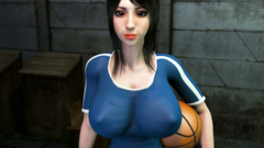 Ugly 3D Monster shoved his tongue into mouth of young big titted girl