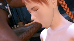 Big hunk with huge cock fuck skinny adorable teen in doggy style