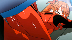 Sexy girl soldiers in excellent latex costume rides a cock