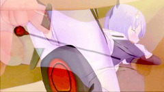 Sexy babe with blonde hair and in latex costume have very nice ass