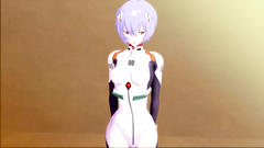 Sexy babe with blonde hair and in latex costume have very nice ass