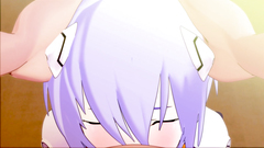 Sexy babe with blonde hair and in latex costume have very nice ass