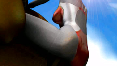 Big Yellow robot fucks giant 3D girl in doggy style pose