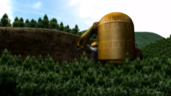 Big Yellow robot fucks giant 3D girl in doggy style pose