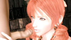 Beautiful redhead chick takes with pleasure cock in her mouth