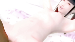 Sexy brunette 3D girl slut satisfies horned man